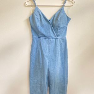 Long denim jumpsuit